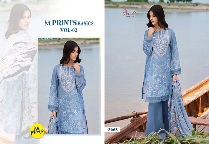 M Prints Basics Vol 2 By Shree Cotton Embroidery Pakistani Suits Wholesale Price In Surat